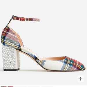 J. Crew - Brand new Maisie studded heels in Stewart tartan